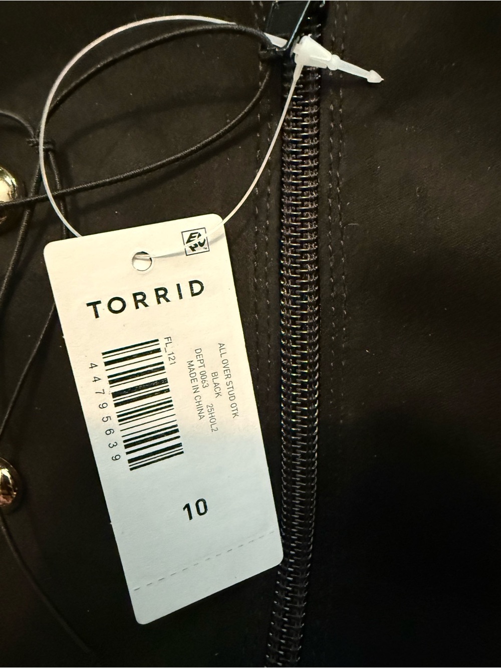 torrid Black Over-the-Knee Boots with Gold Studs - Picture 2 of 3